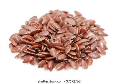 Close up of a pile of flaxseed