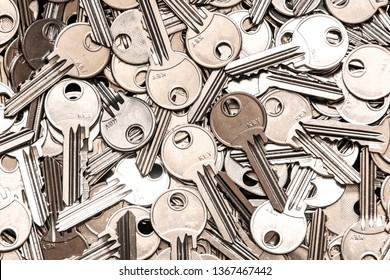 Close Up Pile Of Keys, Background