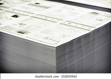 Close up Pile of Printed White Documents Inside the Office, Ready for Delivery. - Shutterstock ID 252055963