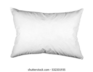 Close up of a pillow on white background with clipping path