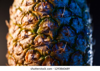 close up of pineapple texture