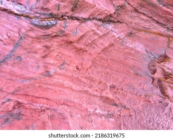 Close Up Of Pink Stone Background. Classic Pink Stone Background