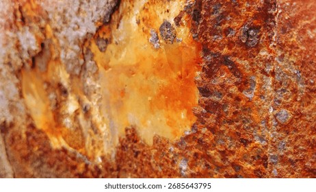 Close up of pitting corrosion of a metal surface