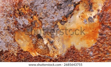 Close up of pitting corrosion of a metal surface