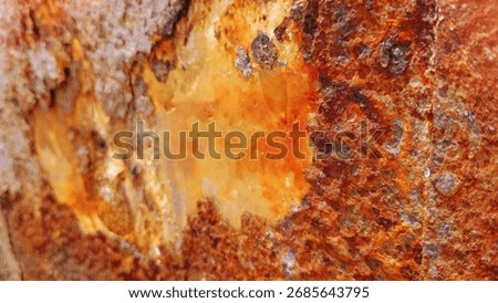 Close up of pitting corrosion of a metal surface