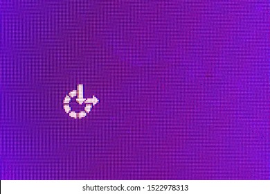 a close up pixels on the computer screen or monitor device surface. digital gadgets