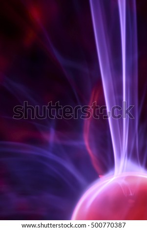 Close up of a plasma gas ball