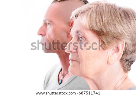 Similar – Friendship is l Portrait of a couple