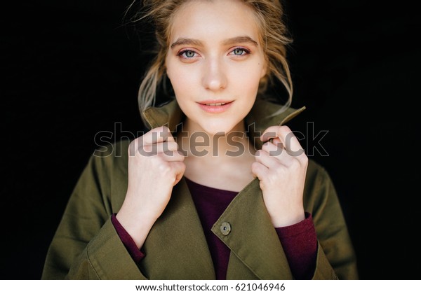 Close Portrait Beautiful Attractive Sexy Young Stock Photo Edit