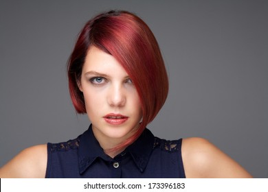 Girl With Short Red Hair