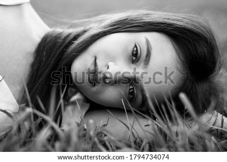 Similar – Image, Stock Photo 0_17 Woman