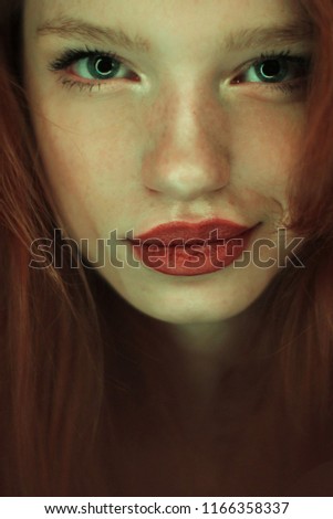 Image, Stock Photo Indian Make-up Lipstick