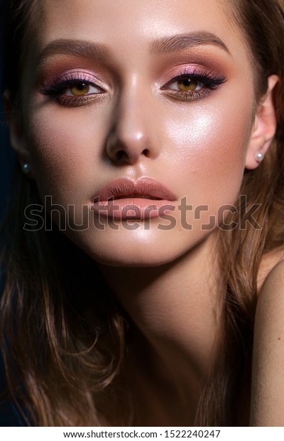 Close Portrait Beautiful Young Woman Professional Stock Photo (Edit Now