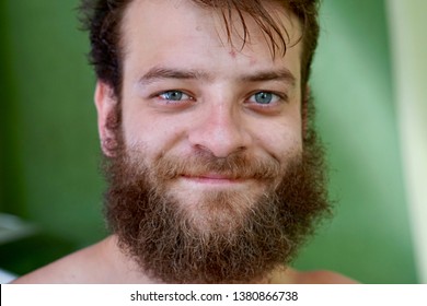 Close Up Portrait Of A Brazilian Man Smiling