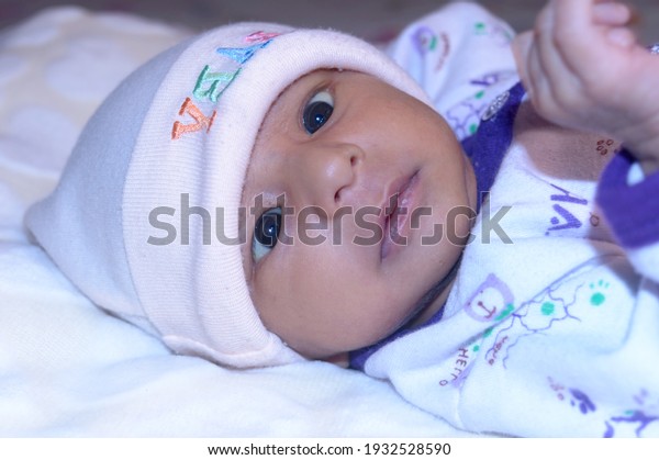 Close Newborn Cute Asian Baby Boy Stock Photo 454273255 