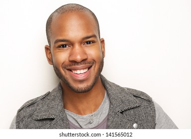 Close Up Portrait Of A Handsome Young Man Smiling