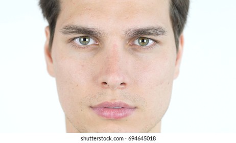 Close Up Portrait Of A Handsome Young Man