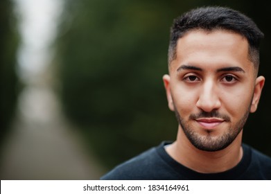 Close Up Portrait Head Kuwaiti Man.