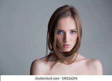 Close Portrait Nude Beautiful Woman Long Stock Photo Shutterstock