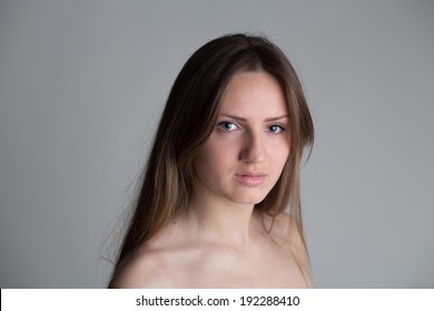 Close Portrait Nude Beautiful Woman Long Stock Photo Shutterstock