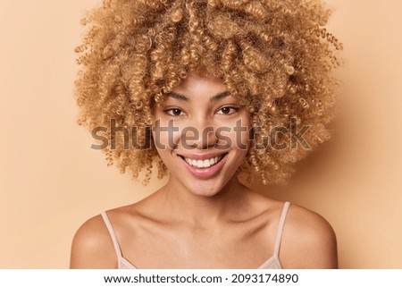 Similar – Image, Stock Photo Young natural blonde woman smiles