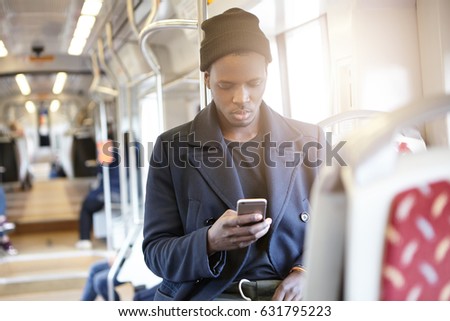 Similar – Image, Stock Photo Train journey Lifestyle