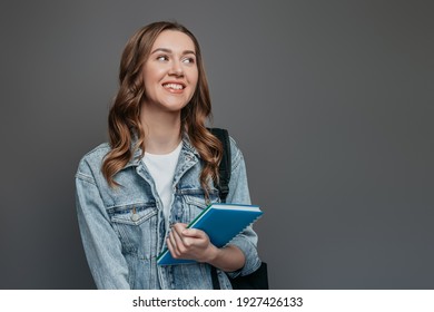 Close Portrait Smiling Caucasian Female Student Stock Photo 1927426133 ...