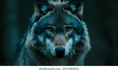 Up Close Portrait of a Wolf