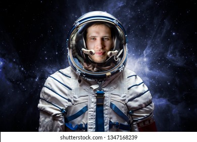 close up portrait of young astronaut completed space mission. Elements of this image furnished by nasa - Powered by Shutterstock