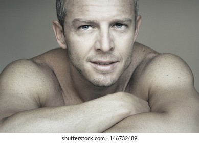 Close up portrait of a young attractive man 