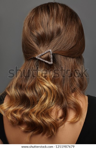 Close Portrait Young Lady Brown Ombre Stock Photo Edit Now