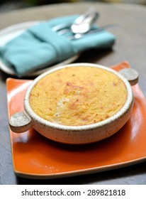 Close Up Pot Pie On Wood Table