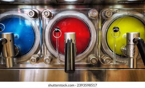 close up of primary color slushy machine - Powered by Shutterstock