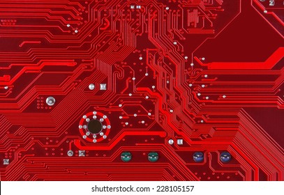 Red Electric Circuit Board Background Computer Stock Photo (Edit Now ...