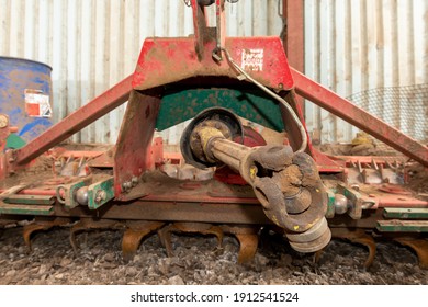 Close Up Of A Pto Shaft On A Farm Machine With A Missing Pto Guard