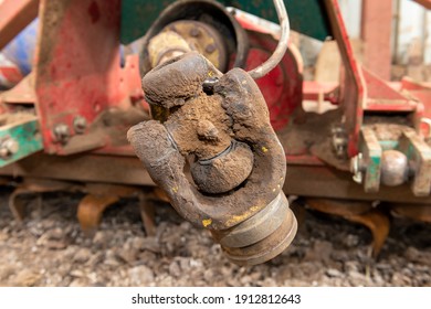 Close Up Of A Pto Shaft On A Farm Machine With A Missing Pto Guard