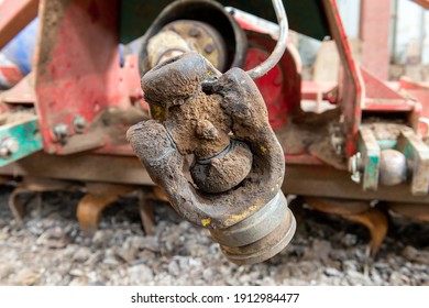 Close Up Of A Pto Shaft On A Farm Machine With A Missing Pto Guard