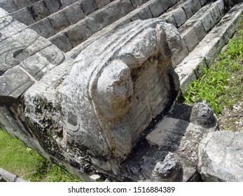 Close Up Of A Pyramid In Chichen Itza, Mexico