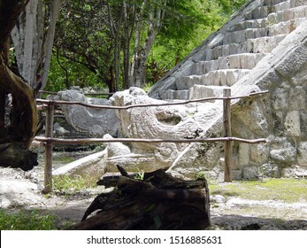 Close Up Of A Pyramid In Chichen Itza, Mexico