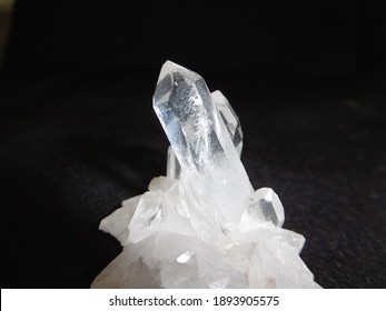 Close Up Of A Quartz Crystal Made With A Small Aperture Number.