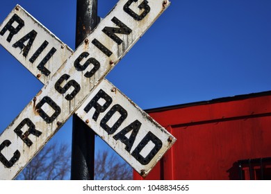 Close Rail Road Crossing Sign Stock Photo 1048834565 | Shutterstock