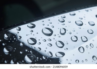 close up rain drops on the mirror car side view after raning feeling lonely