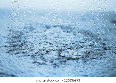 Close up of rain fall.