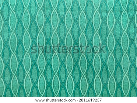 Close up of random ellipse or oval shape wallpaper in green and tosca color. Seamless background texture