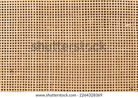 Close up of rattan netting material used for furniture decoration and upcycling
