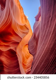 Close up from Rattlesnake Canyon near Page in Arizona