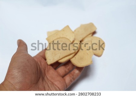 Close Up of Raw Chips Isolated on White Background with Crispy Snack Texture Detail Scene