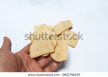 Close Up of Raw Chips Isolated on White Background with Crispy Snack Texture Detail Scene