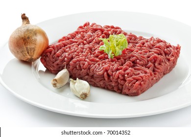 Close up raw ground beef