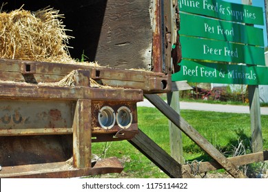 Close Up Of The Rear End Of A Semi Trailer 